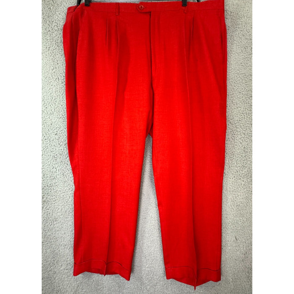 JP Designed In Italy Santa Suit Mens 52R Jacket 48x29 Pants Red - Picture 10 of 16